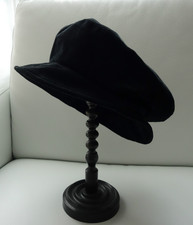 CHAPEAU chic NOIR velours Gina Diwan Made in France 54cm NEUF !