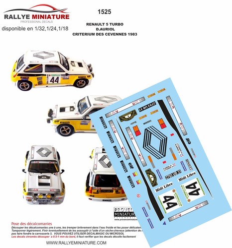 Decals ref 1525 renault - ref, 5