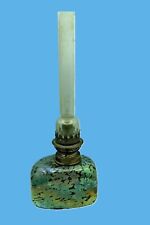 SUPERBE LAMPE A  PETROLE VERRERIE  signée  MICHELE    LUZORO  