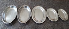 Lot de 5 Plats en Inox