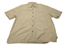 Chemise hawaïenne soie jaune Jamaica Jaxx manches courtes taille XL #688 h