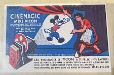 Buvard Pub Publicitaire Cinémagic Mickey Fromageries Mère Picon Saint Félix