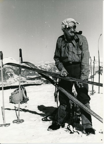 Alpes 1938 skieur fartage - alpes,