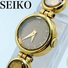 Montre pour femme Seiko Lassale cadran marron modèle quartz bracelet en métal...