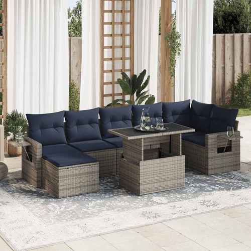 Salon jardin avec coussins - jardin,