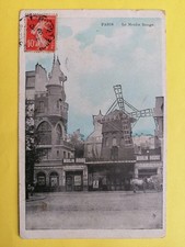 CPA Écrite en 1909 à G. HOUDELIN Serrurier à VINCENNES PARIS Le MOULIN ROUGE