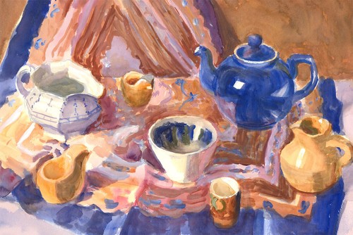 Mot aquarelle recto verso - aquarelle, recto-verso