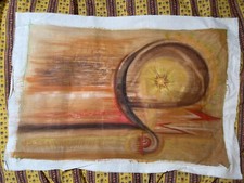 Art Contemporain Huile Sur Toile 109 X 76 Cm Sans Châssis Fond D’atelier