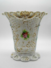 ( 06 ) GRAND & SUBLIME VASE DE MARIÉE FLORAL EN PORCELAINE DE PARIS XIX ème