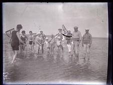 Baigneurs Mer PHOTO NEGATIVE