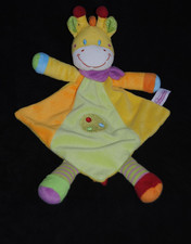🦒Doudou plat girafe vert