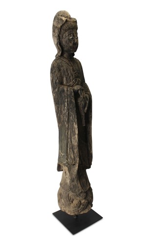 Ancien chinois bois guanyin - en,
