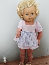 Grande Poupée Allemande Vintage En Plastique 64 Cm