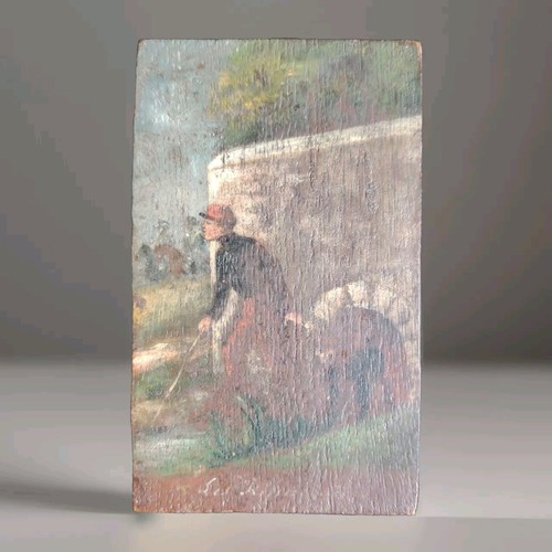 Petite peinture sur - ,
