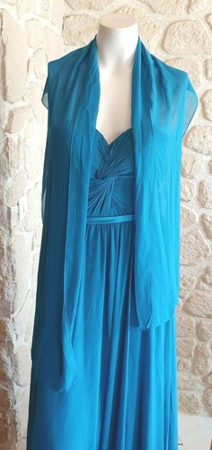 Robe cocktail vert+étole