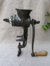 ANCIEN HACHOIR À VIANDE MANUEL - ART POPULAIRE - DÉCORATION DE CUISINE