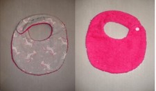 bavoir bébé fait main 0/6 mois licornes