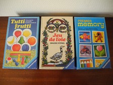 lot jeux Tutti Frutti oie Epinal Memory Ravensburger 1978/79/87 board games toys