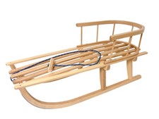 Luge bois avec dossier et corde – modèle TRADITIONNEL