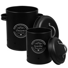  2 pièces bac de stockage de légumes avec couvercle pomme de terre oignon ail