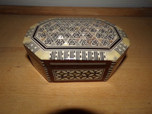 Boîte bois marqueterie - boîte,