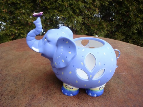 Purple elephant votive candle - purple,