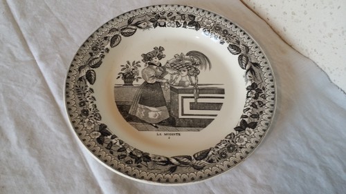 Ancienne assiette plate - ancienne,