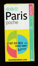 Plan de réseau de métro, bus et tramway de Paris 26 janvier 2017 "Paris Poche"