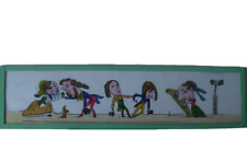 Plaque lanterne magique caricatures humoristique epoque XIXe