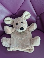 DOUDOU PELUCHE MARIONNETTE HISTOIRE D'OURS SOURIS  Kangourou BEIGE MARRON 