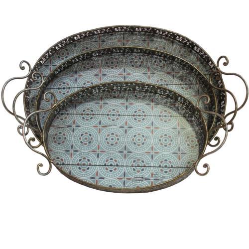 Métal plateau set avec - set/3,