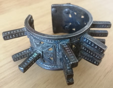 Ancien Bracelet Ethnique Argent Massif OULED NAÏL. Vintage Ethnic Silver Bangle.