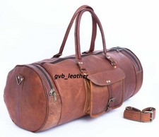 Sac De Voyage En Cuir Brun XXL