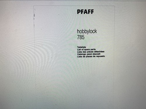 Pfaff hobbylock 785 manual - pfaff,