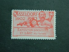 Vignette en français Exposition d'Industrie et d'Art Düsseldorf Allemagne 1902