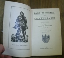 LE MARCHAND (André). Raoul de Fougères. Jeanne Malivel.Ar seiz breur. 1923. E.O