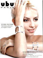 Publicité contemporaine bijou Ubu 2009 issue de magazine