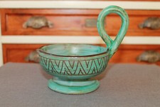 Magnifique Vase Bougeoir Céramique Alain Maunier Vallauris Era Blin