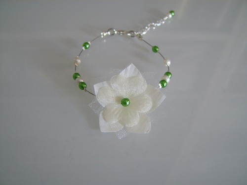 Bracelet vert ivoire robe - vert/ivoire,