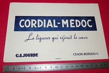 BUVARD  CORDIAL-MEDOC LIQUEUR G.A. JOURDE CENON BORDEAUX 1950-1960 