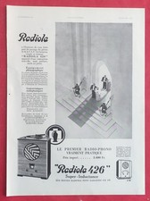 Pub Presse: Radio-Phono RADIOLA 426 et Réfrigérateur FRIGECO 1932