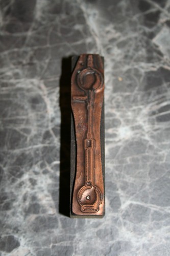 Ancien tampon matrice cuivre - ancien,