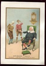 chromo " Fer Bravais " MOUVEMENT D'HORLOGE . PENDULE DE TABLE . THEATRE 