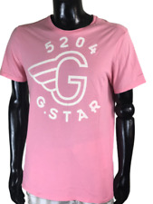G-star Raw T-shirt Homme Occasion Rose Manche Courte Col Rond Bonne Qualité T L