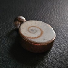 Pendentif porte bonheur oeil de Sainte-Lucie argent massif bijou a suspendre