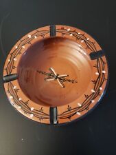 beau cendrier marron à motifs style marocain