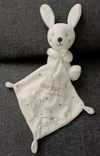 1768?Doudou Lapin Mouchoir Blanc Good Night Sweet Lovely Etoiles Or Simba Kiabi