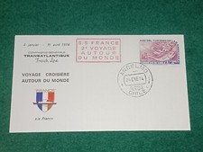 LETTRE - CROISIERE TAMPONS - Paquebot  S.S.FRANCE 2E VOYAGE AU TOUR DU MONDE