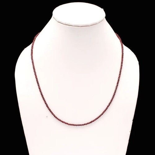 Petit collier perles grenat - de,