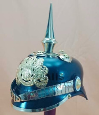 Casque en cuir Pickelhaube impériale prussienne grade officier militaria alle...
